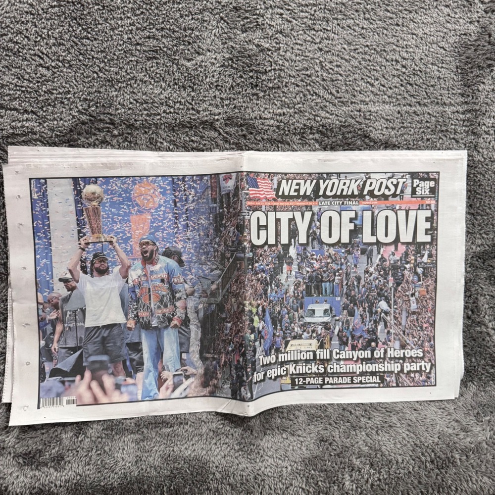 New York Post City of Love Knicks Championship Parade Special Newspaper 2026